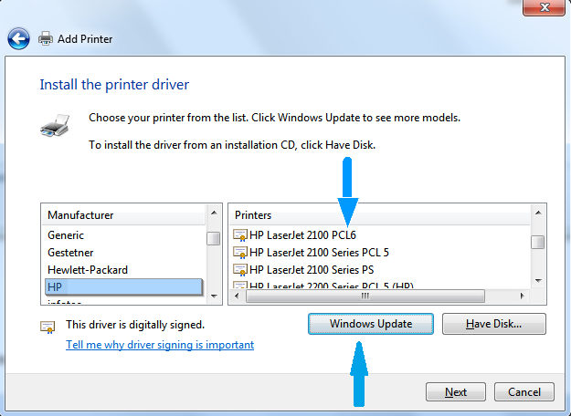 hp download printer driver windows 10