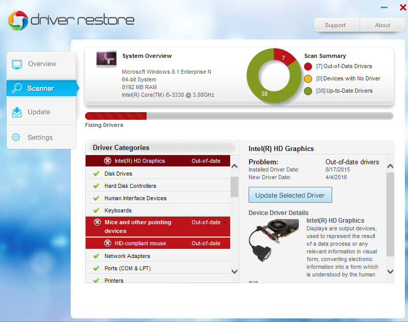 Driver restore product key