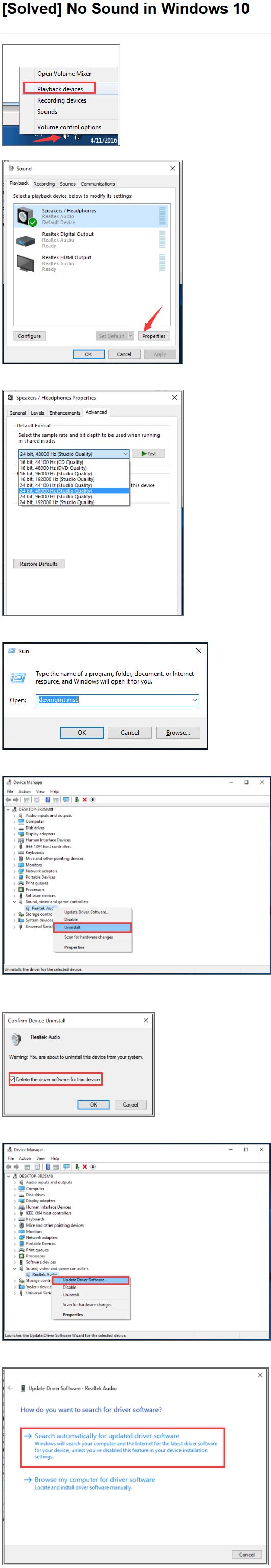 audio driver windows 10